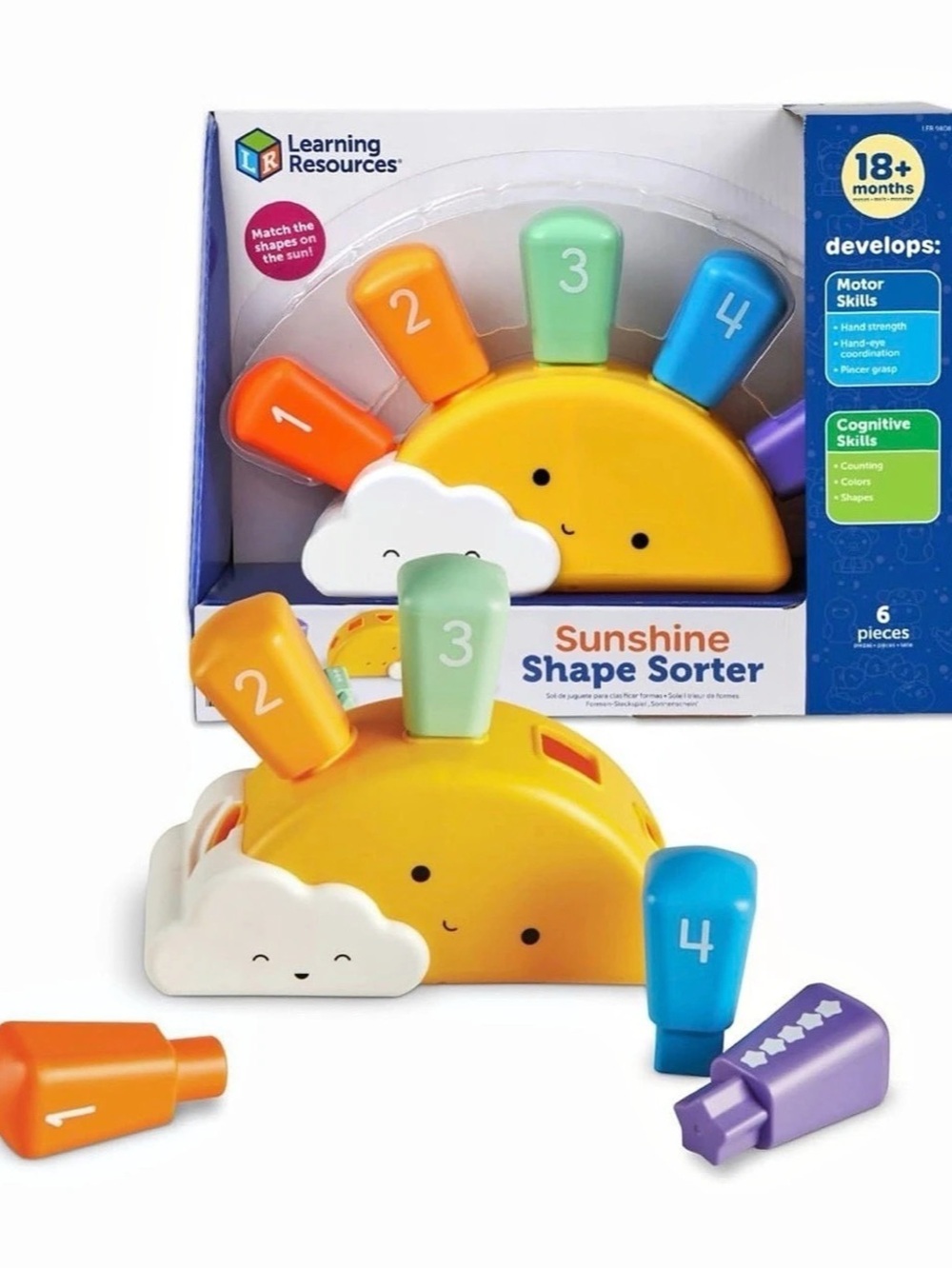 Learning Resources Sunshine Shape Sorter - NEW SEALED - Toddler Montessori Toy